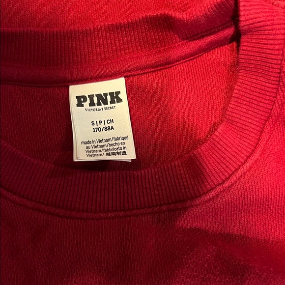 PINK Victoria's Secret Red Sweatshirt - Picture 2 of 3